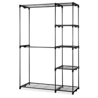Black Metal Clothes Rack 48 in. W x 73 in. H