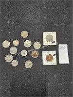 assorted collectible coins (display area)