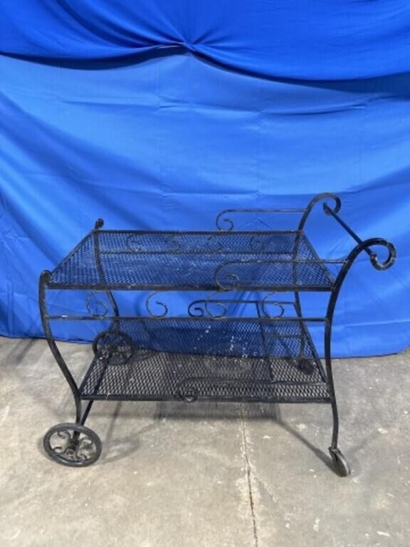 Wrought iron patio/bar cart