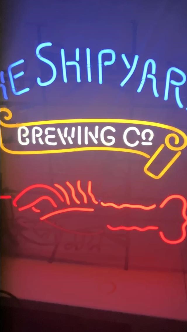 "The Shipyard Brewing Co, w/ Lobster" Neon Sign