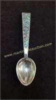 Vintage Sterling Silver & Abalone Spoon