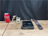 Vintage Sony Discman w Remote & Koss adapter