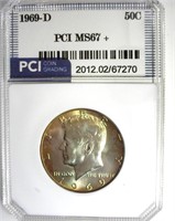 1969-D Kennedy MS67+ LISTS $6250