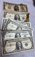Worn Paper Money 1934 $5 Federal Reserve Note, 5