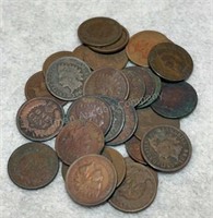 Lot Of Indian Head Pennies