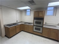 Kitchen cabinets with built-in whirlpool,