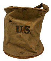 WWI US Canvas Water Bucket 1918