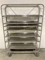 Large Adjustable Metal Shelf Cart