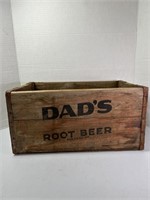 Dads Root Beer Soda Bottle Wood Crate