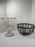 Metal Hanging Planter and Planter Vase