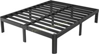 KZZLOL Full Size Bed Frame  14 Inch Metal