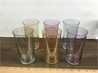 Set of 6 Federal Colored Glasses