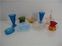 Lot (9) Glassware Items - SEE photos
