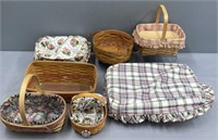 Longaberger Baskets; Accessories & Covers Lot