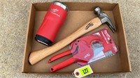 Milwaukee hammer, pipe cutter, packout tumbler