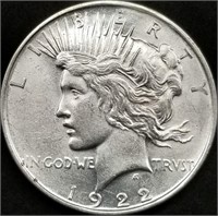 1922-D Peace Silver Dollar BU from Set