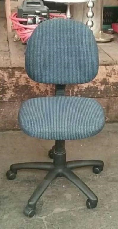 Adjustable Office Chair, Blue Cloth