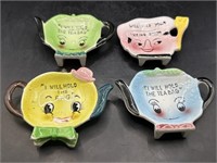 Vintage Japan Tea Bag Holders "I Will Hold The