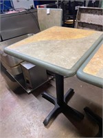 2 Green laminate table top seat for 2 or 4