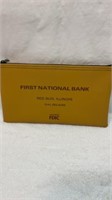 First National Bank of Redbud money bag