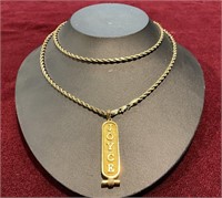 14K Chain With 18K Egyption Pendant