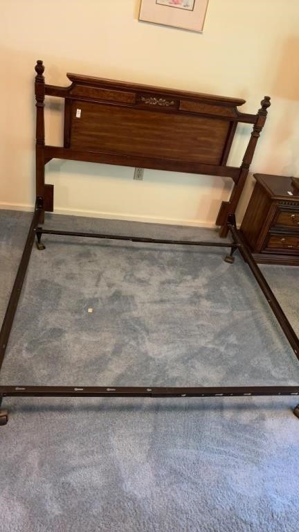 Vintage wooden- Bed Frame- 60  inches wide