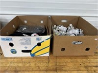 Box of NEW Clothing & New Grout Bottles