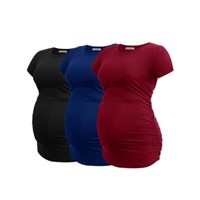 L  Sz L 3-Pack Smallshow Women's Maternity Shirt S