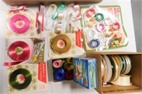 Box of Gift Ribbons various sizes, shapes, colors