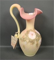 Fenton Burmese Floral Decorated Ewer