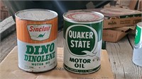 Sinclair & Quaker State Oil Cans