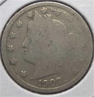 1907 Liberty Head V. Nickel