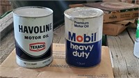 Mobil & Texaco Havoline Oil Cans