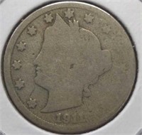 1911 Liberty Head V. Nickel