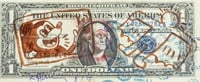 Keith Haring American Pop Mixed Media $1 Bill