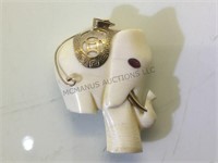 14 k gold & ivory elephant, damaged