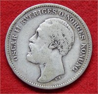 1876 Sweden 2 Kroner