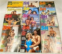 Twelve Strength & Health Fitness Magazines