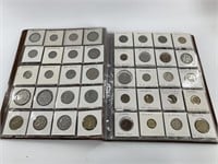 Coin book of foreign coins with 5 pages