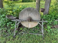 Pedal grinding stone, weeds not included