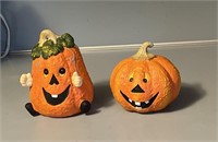 2 Ceramic Pumpkin Decorations