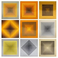 Victor Vasarely "Hommage A L'Hexagone", 9