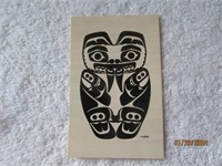 Postcard Haida Indian Motif Walrus Tlingit Tribe