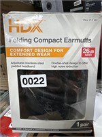 HDX FOLDING EARMUFFS RETAIL $20