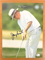 Professional golfer Jay Sigel signed magazine page