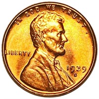 1939-S Lincoln Wheat Penny UNC RED