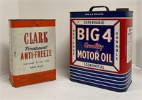 Vintage Motor Oil & Anti- Freeze Cans