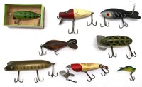 Collection of Wooden Fishing Lures