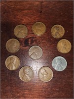1940's wheat penny set