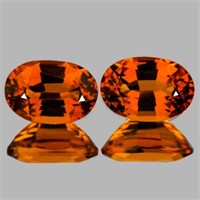 Natural Mandarin Orange Spessartite Garnet PAIR